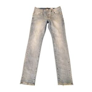 Purple Brand P001 Slim Fit Jeans Mens 34 Light Indigo Distressed Denim NWT